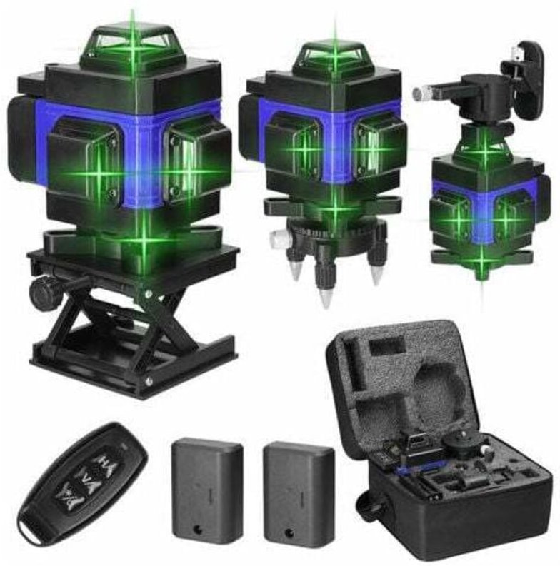4D 16 Linien Laser Level 3° Selbstnivellierende Maschine USB Aufladbare Lithiumbatterie mit Horizontalen Vertikalen Neig...
