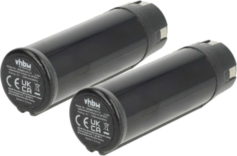 Vhbw - 2x Akku kompatibel mit Ryobi RP4900, tek 4, TEK4, RP4530 Akku Gehörschutz, RP4550 Werkzeug (1500 mAh, Li-Ion, 4 v...
