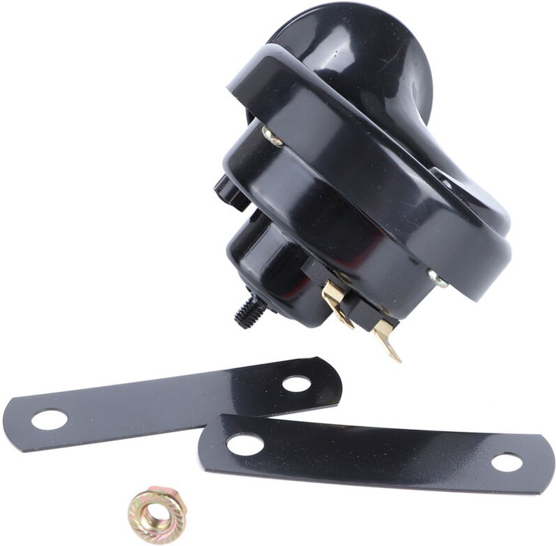 Julihai Motorrad-Schneckenhupe, 12 V, 110 dB, 510 Hz, wasserdicht, schwarz