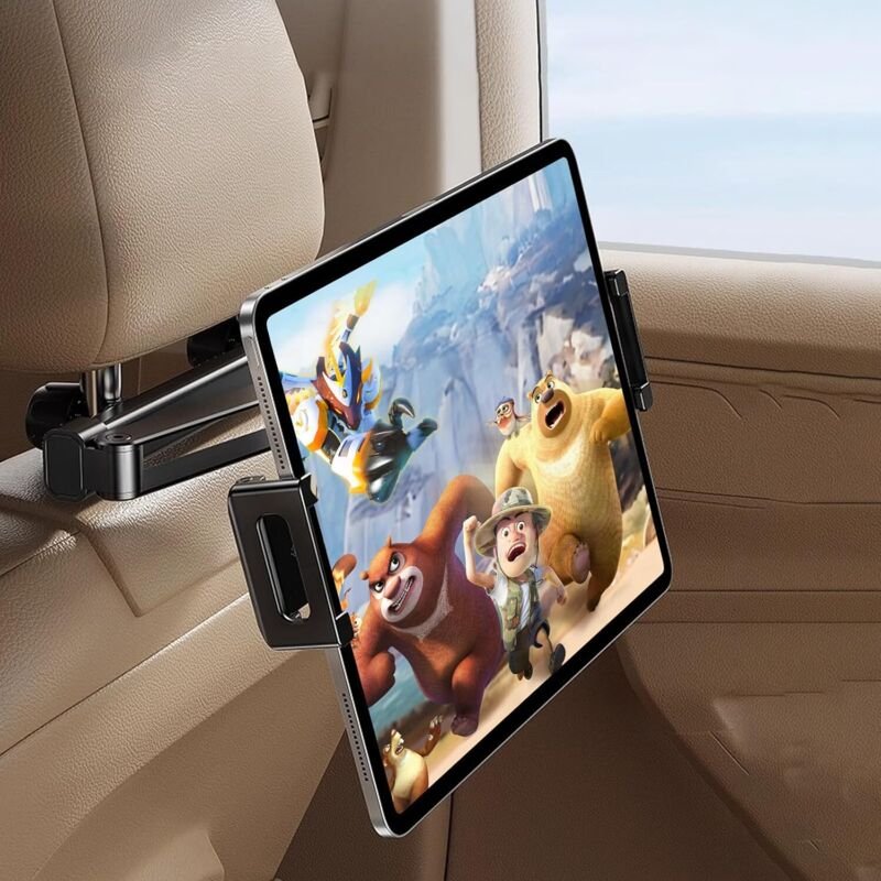 Tablet-Halterung fürs Auto, ausziehbare Tablet-Halterung für Autositze, klappbarer Verlängerungsarm mit 360°-Drehung, bi...