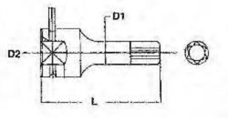 Tx Kraft-Steckschlüssel, 1/2 Tengtools 921227TX-C 128140506