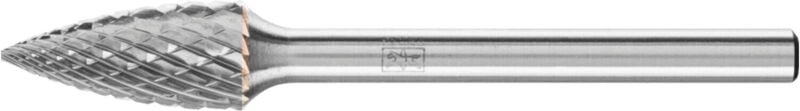 Thumbnail - PFERD Hartmetall Frässtift Spitzbogen SPG Ø 06x13 mm Schaft-Ø 3 mm Z4 universal mittel fein