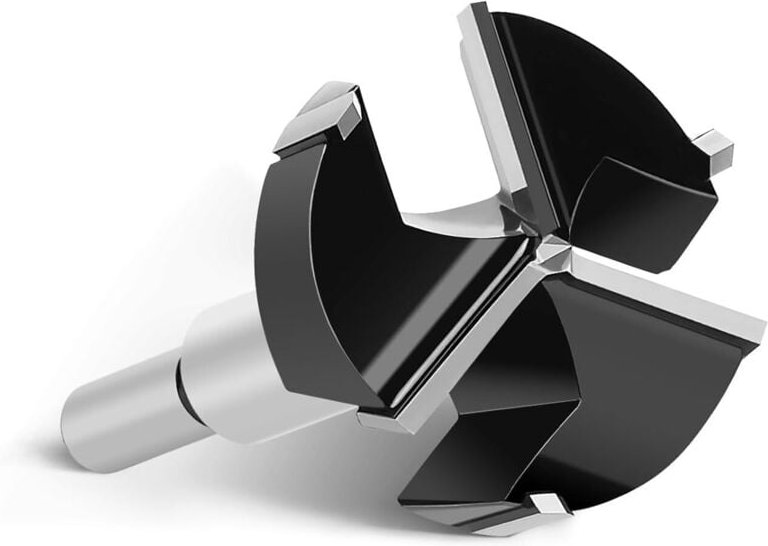 Jalleria - Bohrer 55mm Holz, Holzbohrer mit Rundschaft, Forstnerbohrer für Holz, Spanplatten, Faserplatten