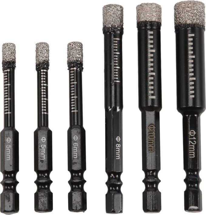 6-teiliges Bohrerset für Keramik 5/6/8/10/12 mm