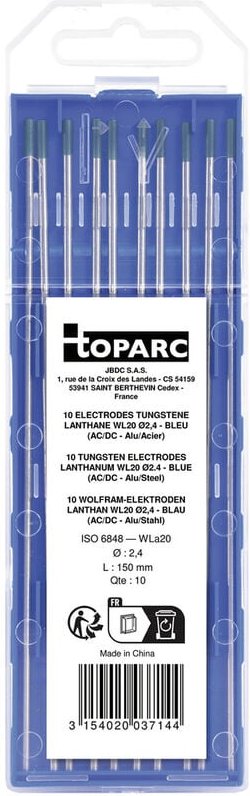 Toparc Lanthan WL20 Schweißelektroden 10 St. (ø x l) 2.4 mm x 150 mm