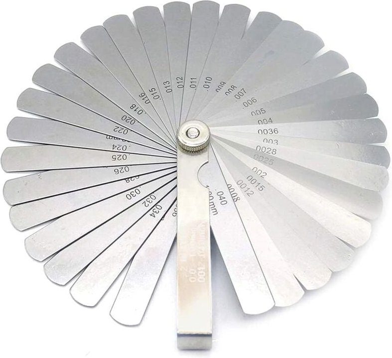 Sollbry - Dickenmessgeräte, 32 Klingen, Stahldickenmessgerät, metrisches Dickenmessgerät, imperial, zum Messen der Schli...