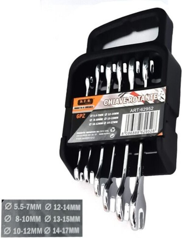 6-Teiligerdoppelmaulschlüssel-Werkzeugsatz5,578101213141517mm