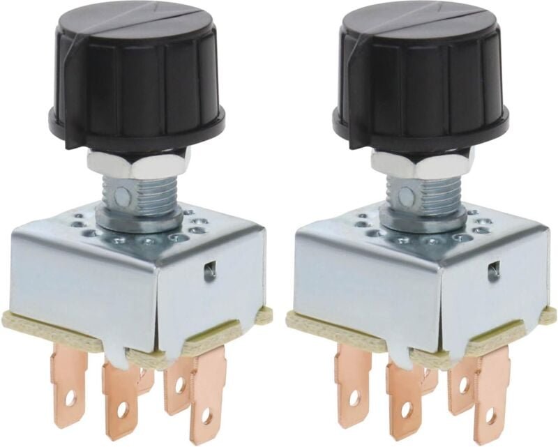 Csparkv - 2 Stück AC-Klimaanlagen-Drehknopf, 3-Gang-Lüfterschalter, Klimaanlagensteuerung, universeller Drehersatz für A...