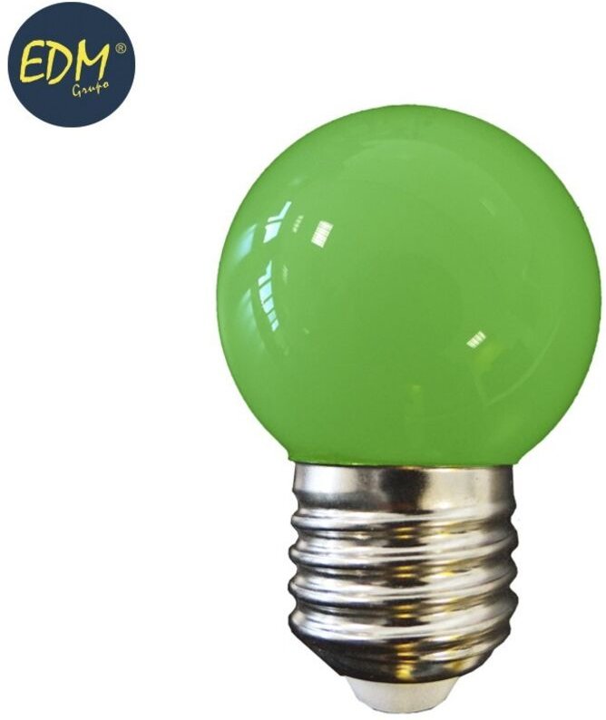 EDM - LED-Kugellampe E27 1 w 80 lm grünes Licht ø45 x 69 mm