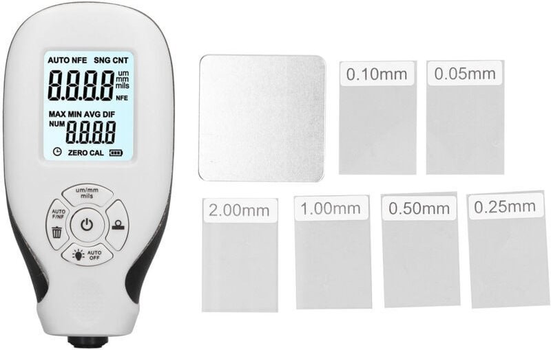 Schichtdickenmessgerät, Autolackmessgerät für Gebrauchtwagenkäufer, Messwerkzeug 0-2000 um Weiß, von DEBUNS