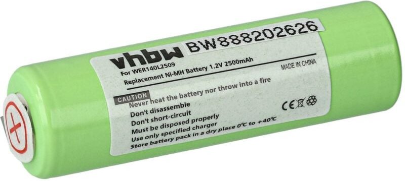 vhbw Akku kompatibel mit Panasonic ER140, ER141 Haarschneidemaschine (2500mAh, 1,2V, NiMH)