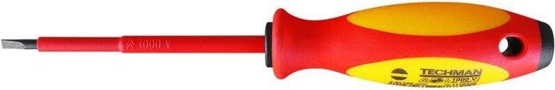 Isolierter Elektriker-Schlitzschraubendreher 1000 V 4 x 0,8 mm TECHMAN