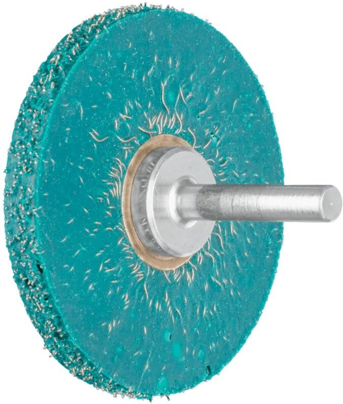 Vulkanisierte Rundbürste weich ungezopft rbv Ø63x7 mm Schaft-Ø6 mm Stahl-Draht-Ø0,30 - Pferd