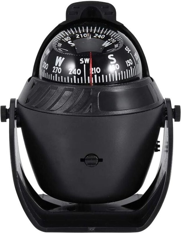 Boussole Voiture Voiture Bateau Boussole, Électronique de Navigation LED Pivotant Boussole pour Voiture Bateau Marine