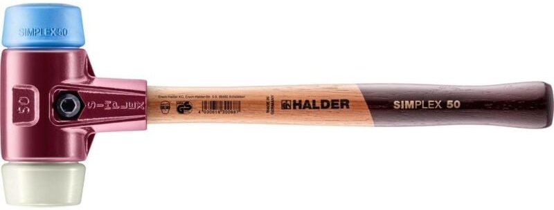 SIMPLEX-Schonhammer, TPE-soft / Nylon mit Tempergussgehäuse und hochwertigem Holzstiel D=50 mm 3018.050