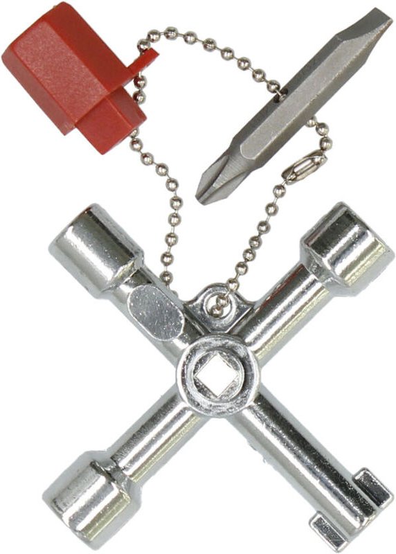 Ferrestock - S4 Multifunktionsschlüssel zum Öffnen von Schränken de control für Anlagen de passage de Gas, Wasser, Strom...