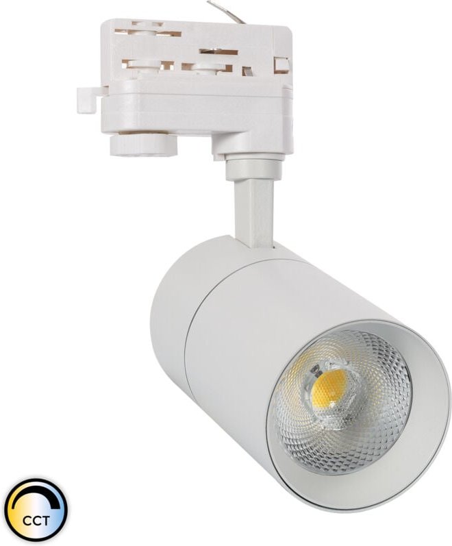 Thumbnail - Efectoled - 1-Phasenstromschiene LED-Strahler 20W Dimmbar cct Wählbar Mallet Weiß