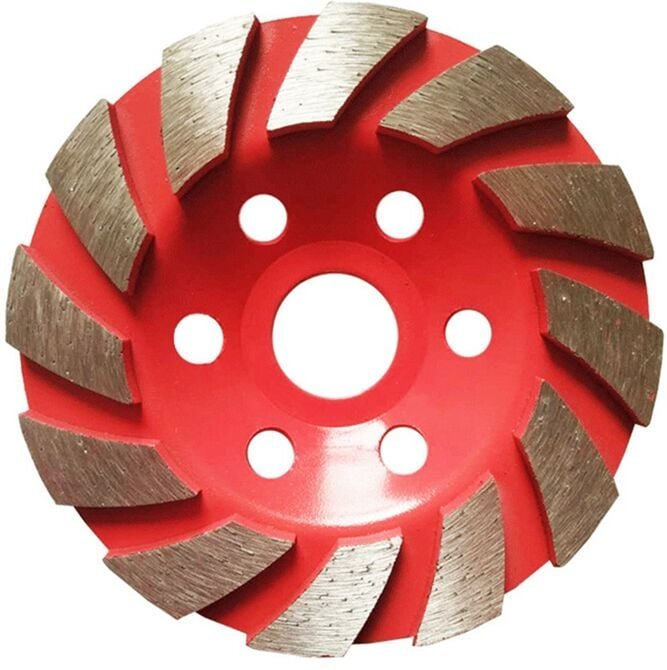 Tlily - Diamant-Winkelschleifer, Schleifscheibe, 100 mm, für Zement, Stein, Beton, Schüssel, Schneidwerkzeug, Rot