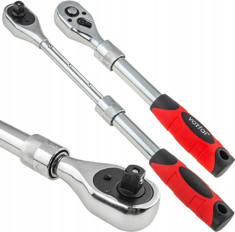 Teleskop-Ratsche 215-315 mm 3/8" 72 Zähne verstellbare Länge