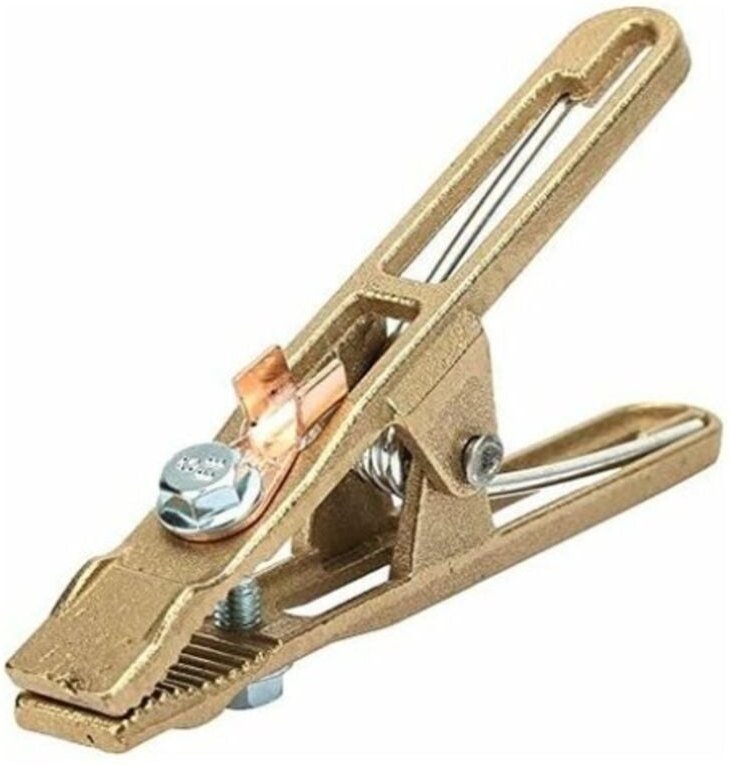 Messing-Erdungsklemme (14 x 5,5 cm), Löt-Erdungsklemme zum Löten von Kabelerdung für Schweißmaschine (260 a)