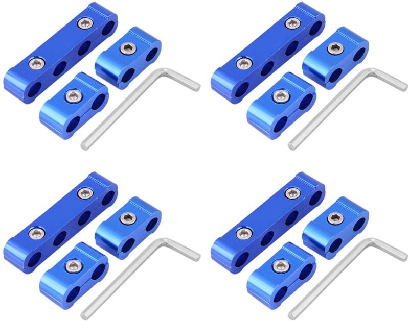 Zoternen Schlauchtrenner-Klemmverschraubung, blaue Aluminiumlegierung, 12 Stück, hochpräzises Zündkerzenkabel für 8 mm, ...