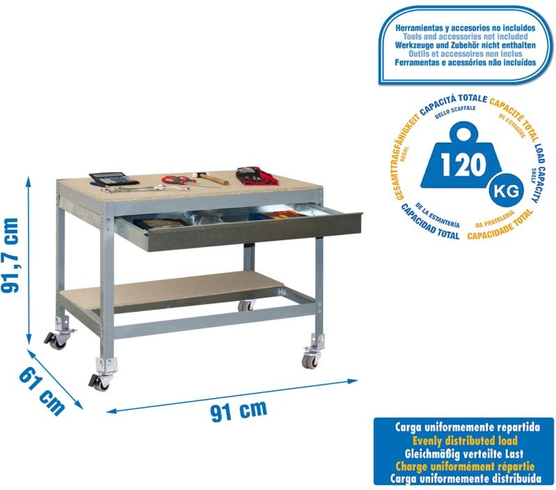 Simonrack Simonwork Mobile BT0 Box Grau Holz 957x91 cm