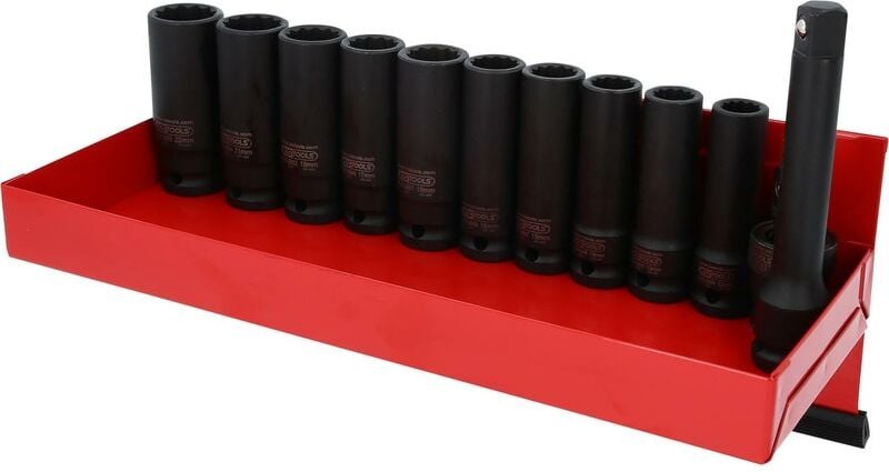 1/2" 12-kant-Kraft-Stecknuss-Satz, lang, 13-tlg