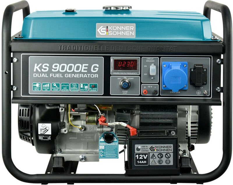 Könner&söhnen - LPG/Benzin-Generator ks 9000E g Notstromaggregat mobiler Generator