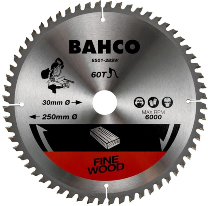 Bahco - 40-Zähne Kreissageblätter für Gehrungssägen in Holz 305 mm x 30 mm
