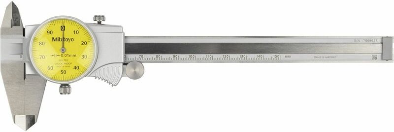 Uhren-Messschieber 0-150mm, 0,01mm, 1mm/U, Metrisch - Mitutoyo