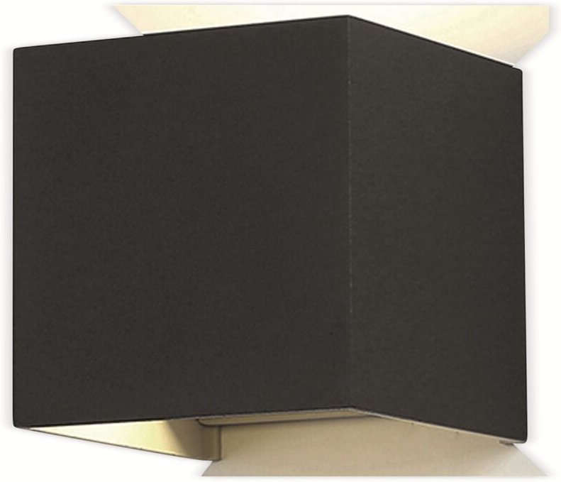 Optonica - LED-Wandleuchte 7458, eek: e, 12W, IP54, 1320 lm, 3000K, schwarz