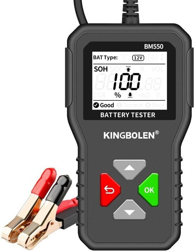 Ulisem - v 12 v 24 v AUTO-Batterietester, BM550 100–2000 cca 2–200 Ah Kfz-Lichtmaschinentester, digitaler Batterieanalys...