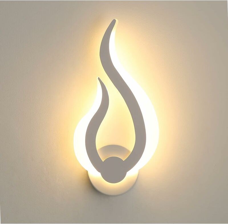 Goeco - led Wandleuchte Moderne Flamme Wandlampe Warmweiß 3000K Für Schlafzimmer Wohnzimmer Flur Diele