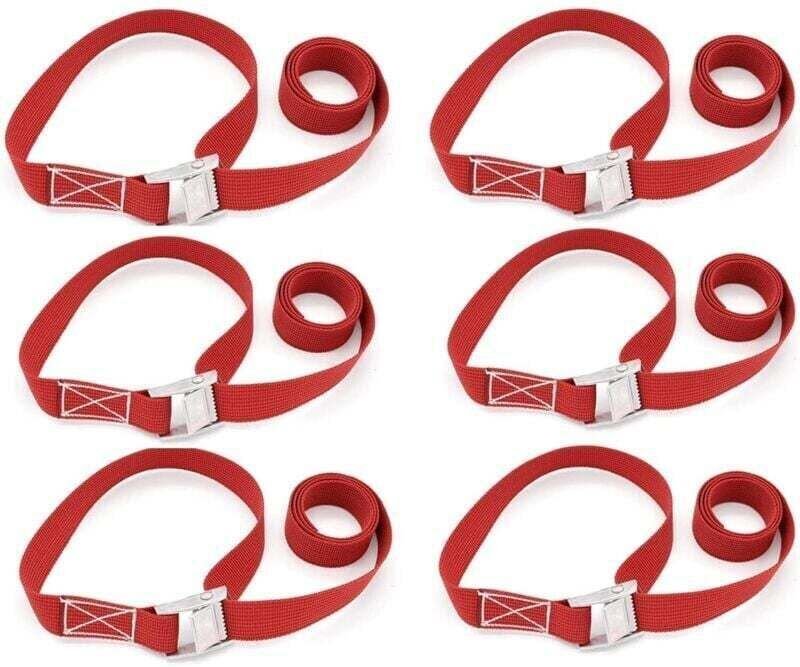 Ulisem 6-teiliger Zurrgurt, verstellbare Ratschen-Befestigungsgurte, Fahrradträgergurt-Anhängerkupplungs-Festgurt-Set mi...