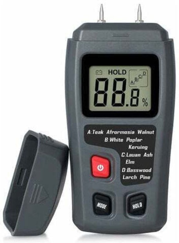Tragbares Holzfeuchtemessgerät, LCD-Feuchtigkeitsmesser für Holzfeuchtedetektoren, zur Messung der Feuchtigkeit von Bren...