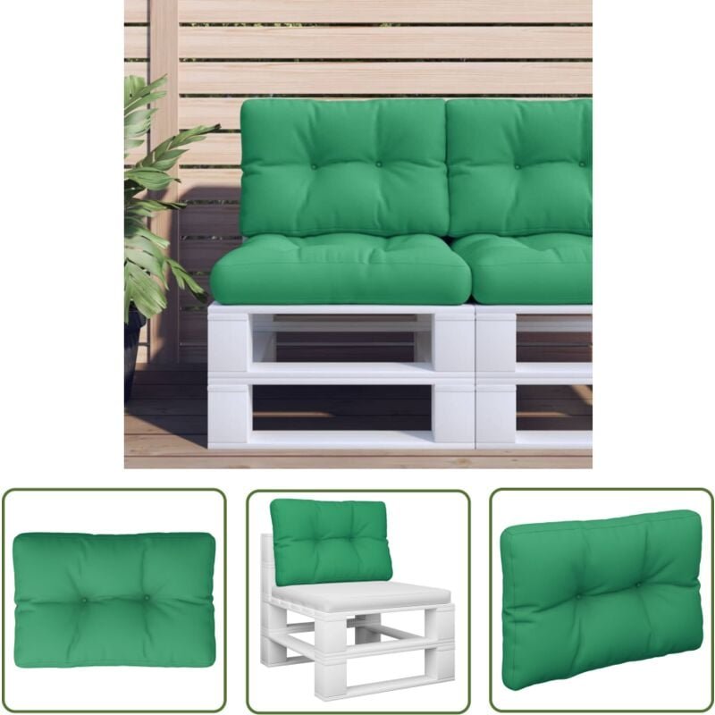 Palettenkissen Grün 60x40x12 cm Stoff - Sitzkissen - Palettenkissen - Gartenkissen - Outdoorkissen - Polstersitz - The L...