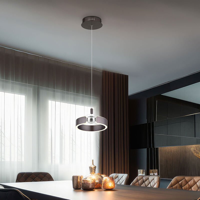 Globo Lighting - Hängelampe Pendellampe Esstischleuchte Glaskristall bronze gebürstet led h 125cm