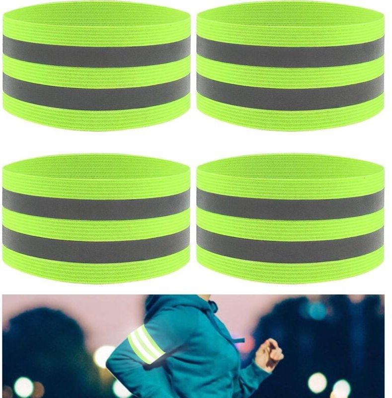 Jusch - Reflektierendes Fahrrad-Sicherheitsarmband, verstellbares reflektierendes Armband, Sicherheitsarmband, gut sicht...