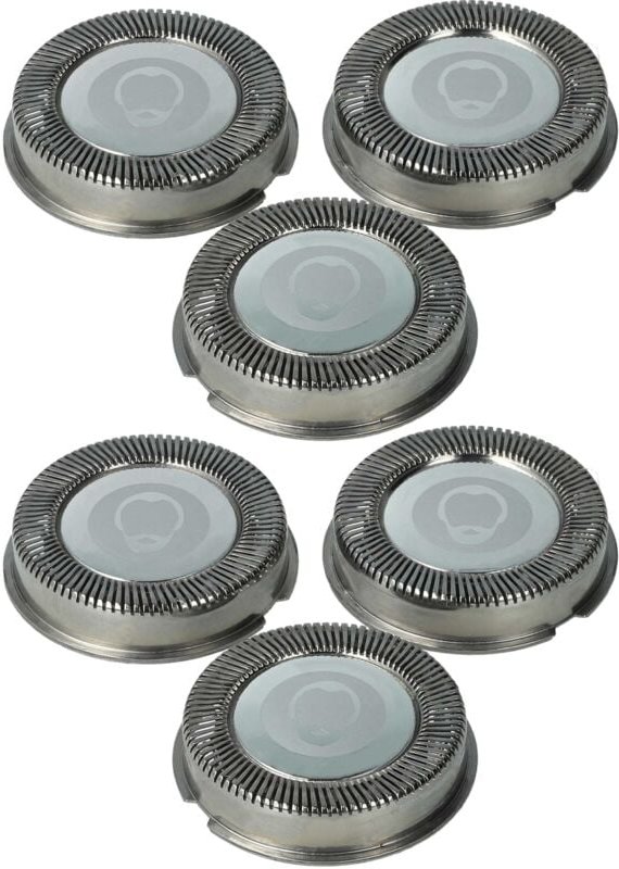 vhbw 6x Ersatz-Scherköpfe kompatibel mit Philips HQ5604, HQ5625, HQ5699, HQ5426, HQ5465, HQ5601, HQ5430, HQ5461 Elektror...