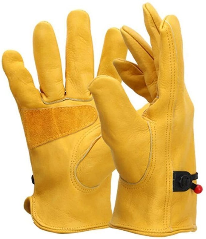 Schweißerhandschuhe, hitzebeständig, dornenfest, Gartenhandschuhe, Zubehör für Vierflammenbrenner, Stulpenhandschuhe mit...