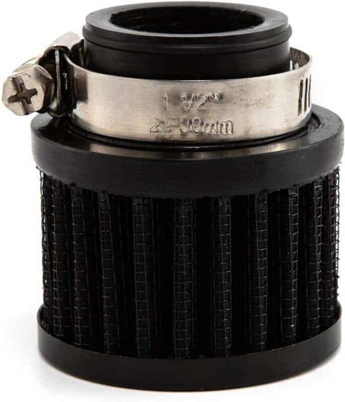 Universelle Luft- und Ölfilter für Motorräder, 25-mm-Kaltluftansaugfilter für Autos, Turbo-Kurbelgehäuseentlüftung (schw...