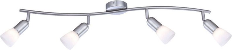 Decken Spot Strahler Lampe Leuchte Beleuchtung Nickel Glas Licht