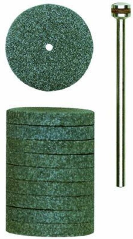 Silicium-Karbid-Schleifscheiben, ø 22 mm, 10 Stück mit Träger - 28304 - Proxxon