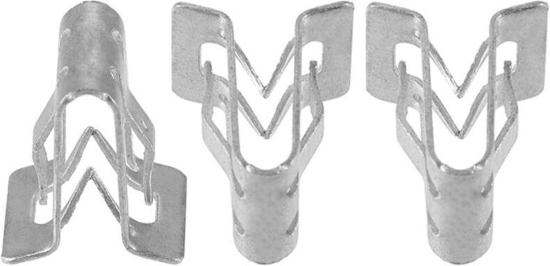 KZQ - 10 clip di fissaggio in metallo argentato per pannello cruscotto interno auto