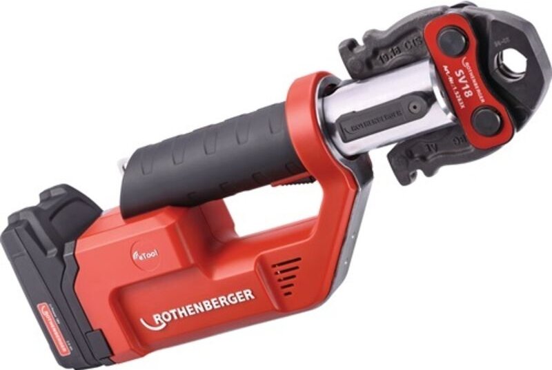 Rothenberger ROMAX Compact TT elektrohydraulische Fitting - Pressmaschine Set Basic, 1x2Ah