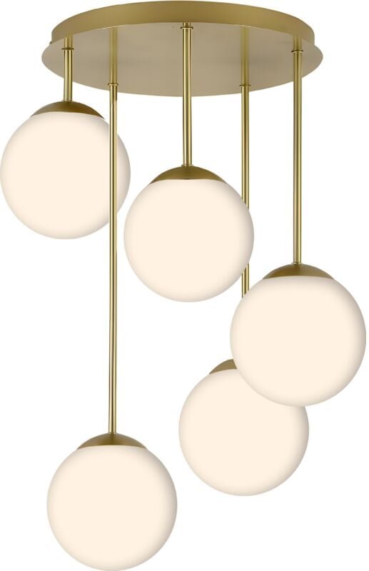 Pendelleuchte Toolight App1818-5cpr Brush Gold White