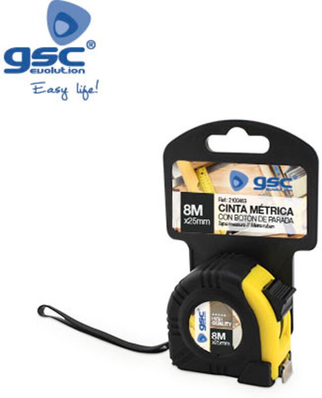 GSC - Gummibeschichtetes Maßband mit Magnet - 25mm - 8M 002100463