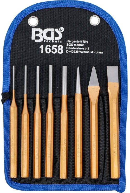 Splintentreiber-Satz 150 mm inkl. Meißel + Körner 8-tlg.