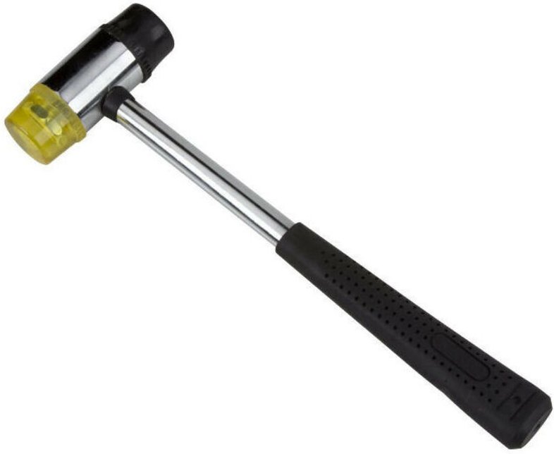27-mm-Gummihammer, rutschfester Gummigriff, doppelseitiger Weichhammer für Leder, Schmuck und Heimwerkerarbeiten