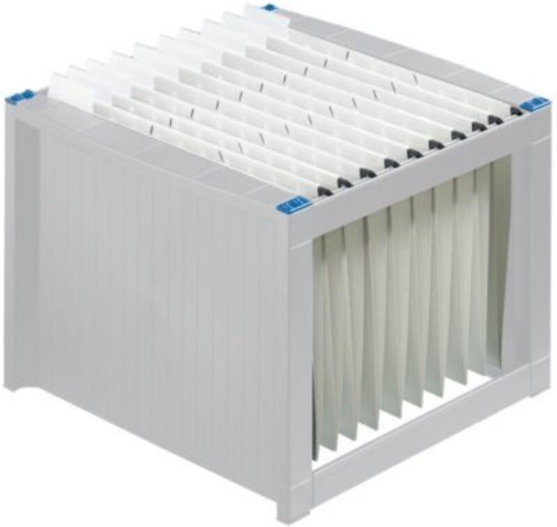 Hängemappenbox the rack din A4 40 Hängemappen Polystyrol lichtgrau/blau